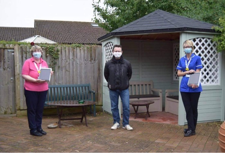 Presentation of tablets to Florence Nightingale staff.