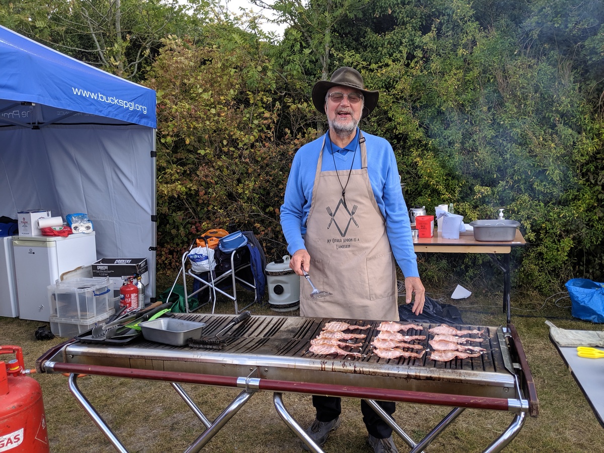 w.bro. tony robinson asstpgm on bbq duty